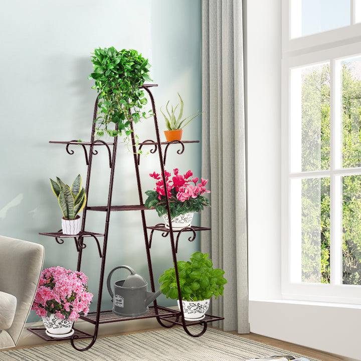 Levede Plant Stand Outdoor Indoor Metal Bronze.