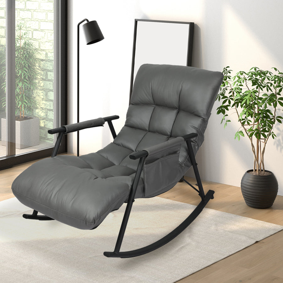Accent Chair Recliner Armchair Grey.