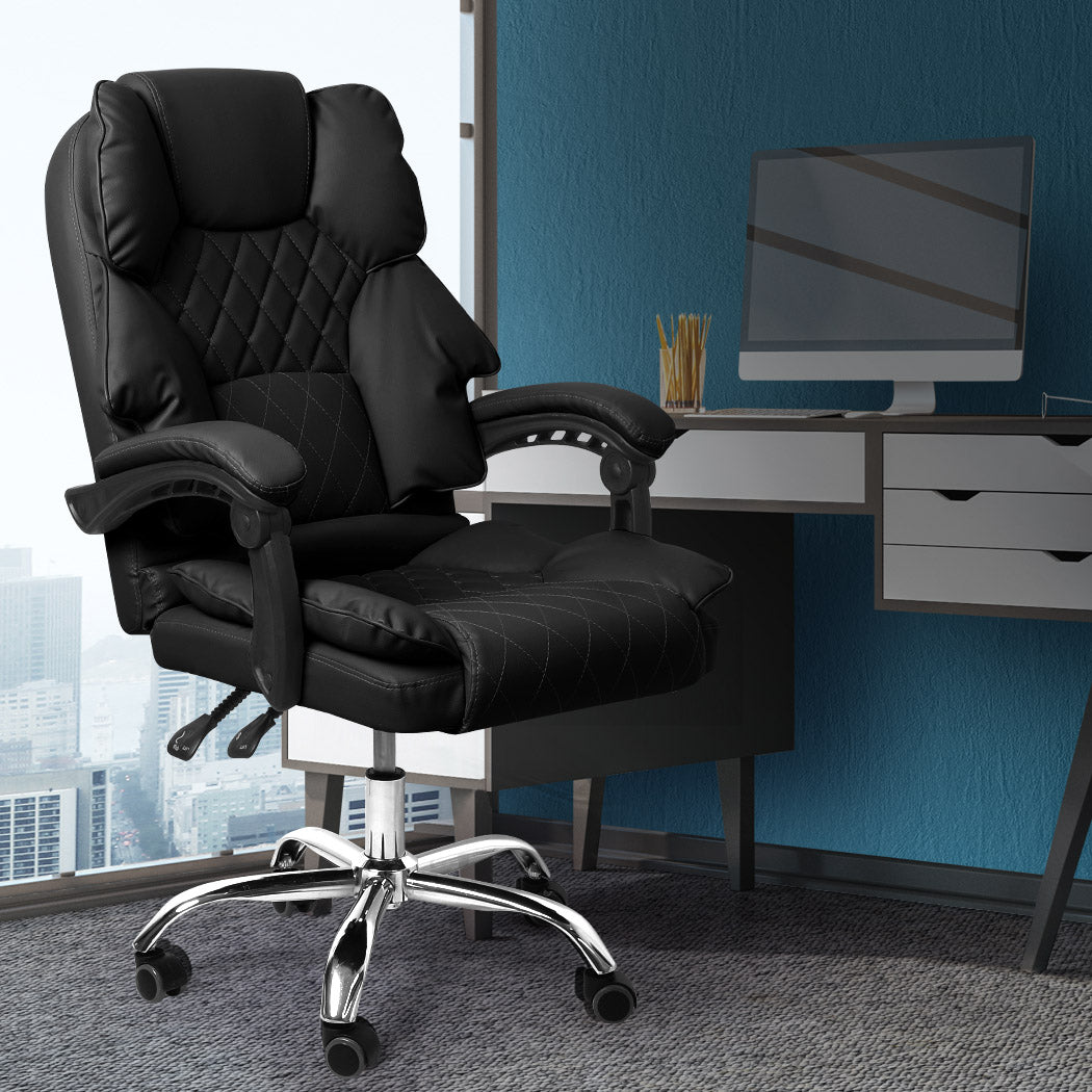 Levede Gaming Chair Office Computer Black No Footrest.