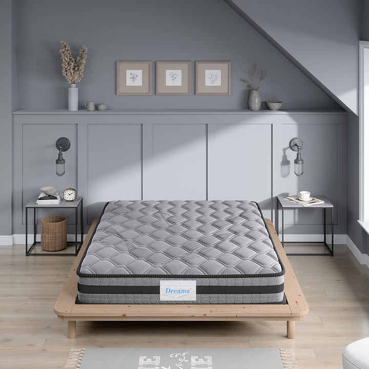 Spring Mattress Bed Pocket Egg Crate Foam Medium Firm King Single 22CM.