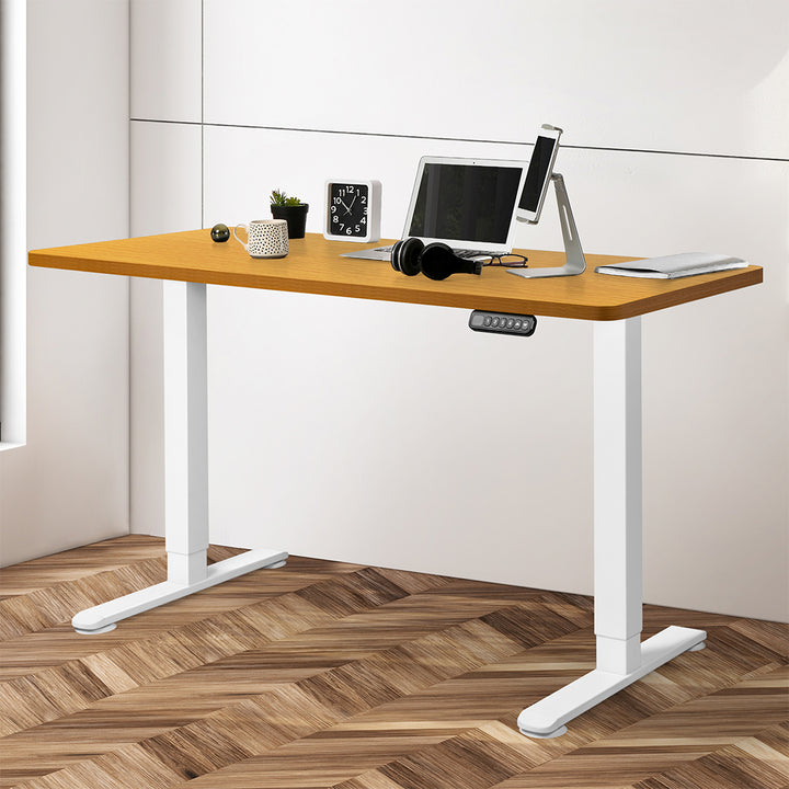 Levede Motorised Standing Desk Adjustable 120cm Natural 800x 1.5MM.