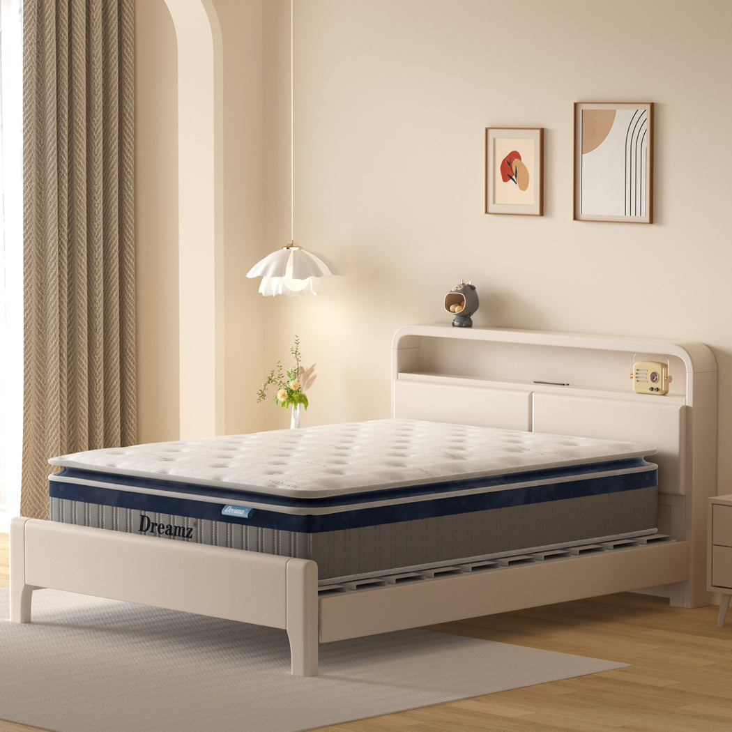 Mattress Pillow Top 7 Zone Pocket Spring Memory Foam 32CM King Single.
