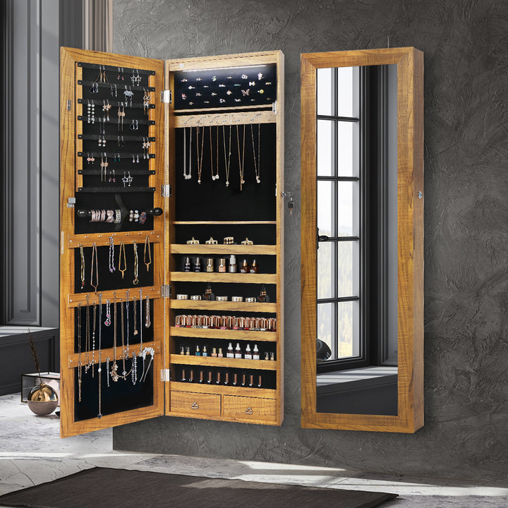 Mirror Jewellery Cabinet Makeup.