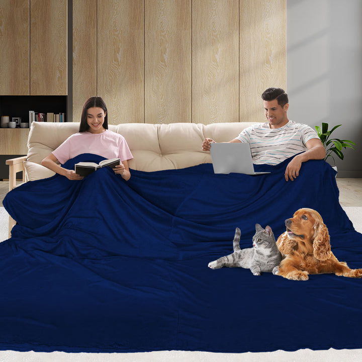 DreamZ 3x3M Large Oversized Blanket Navy.