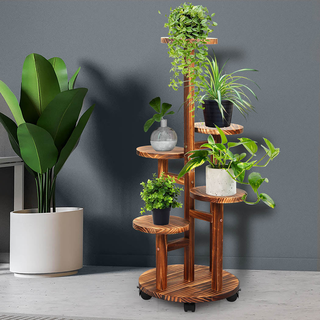 Levede 4-Tier Plant Stand Wood Wooden.