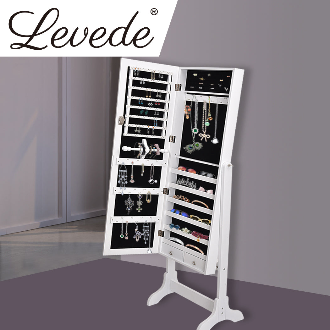 Levede Mirror Jewellery Cabinet Makeup.