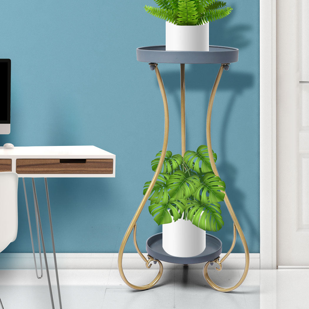 Levede Plant Stand 2 Tiers Outdoor Indoor Large.