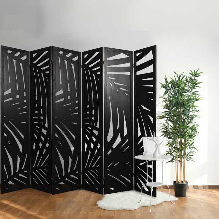 Levede 6 Panel Partition Room Divider Black.
