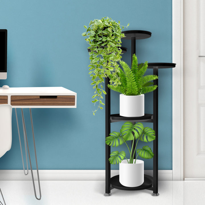Levede Plant Stand Outdoor Indoor Flower Black Medium.