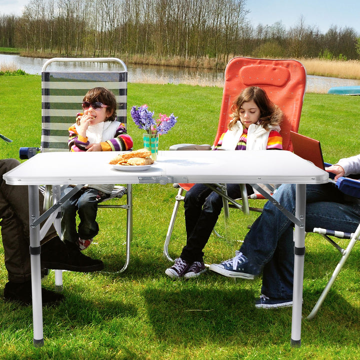 Levede Folding Camping Table Aluminium Silver.