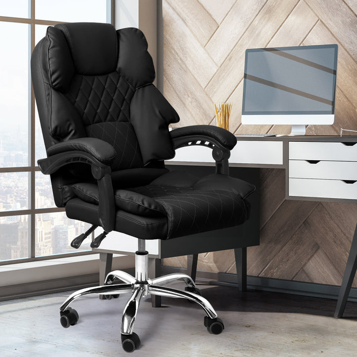 Levede Gaming Chair Office Computer Black No Footrest.
