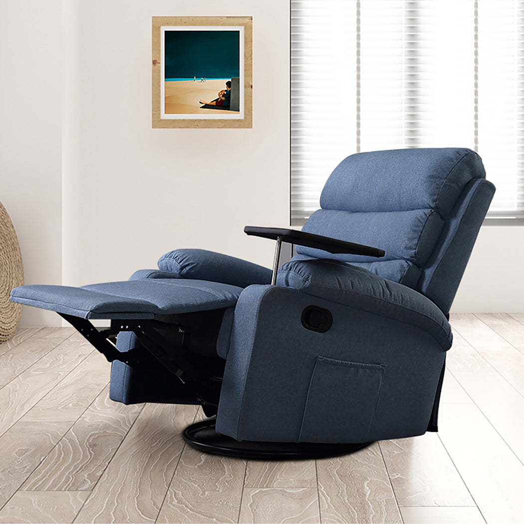 Levede Massage Chair Recliner Chairs Blue.