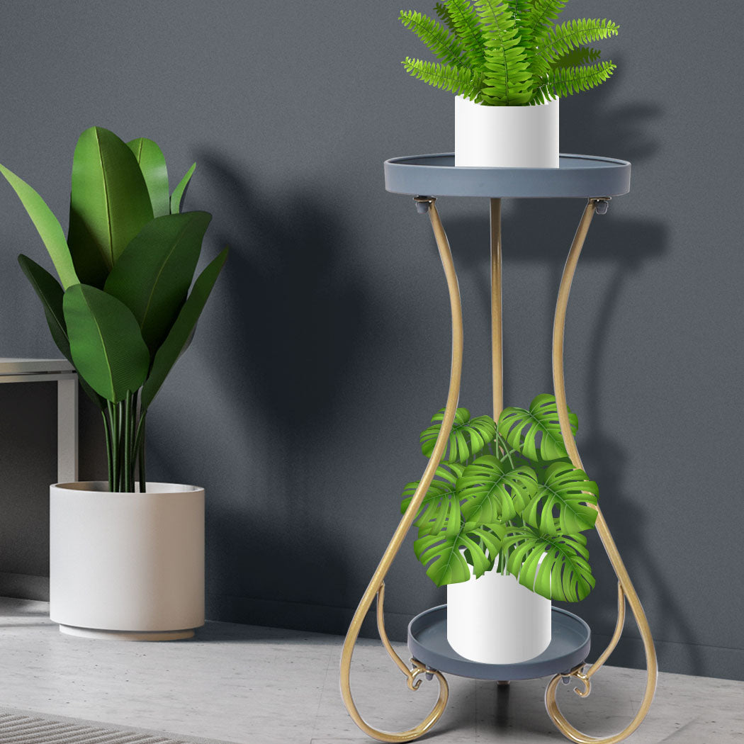 Levede Plant Stand 2 Tiers Outdoor Indoor Large.