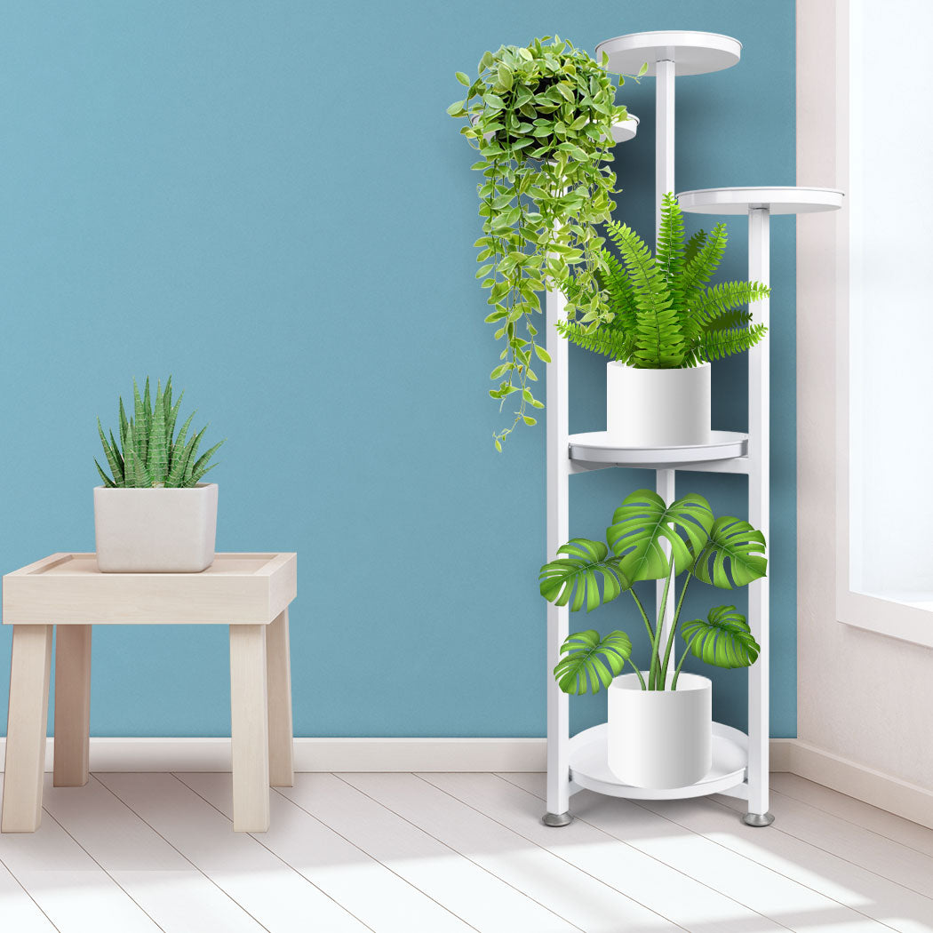 Levede Plant Stand Outdoor Indoor Flower White Large.