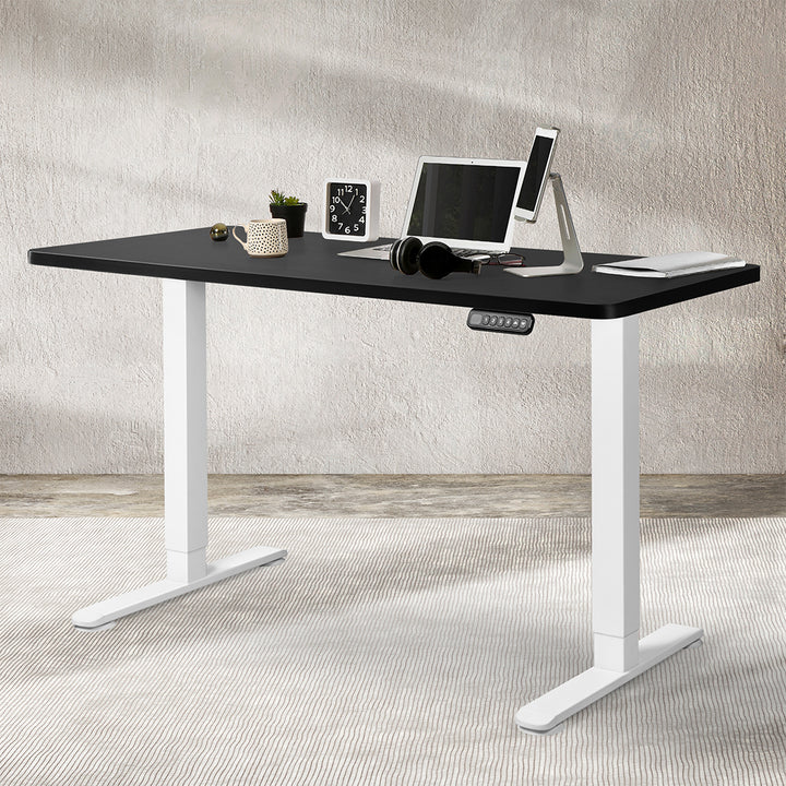 Levede Motorised Standing Desk Adjustable 140cm Black 1000x 1MM.