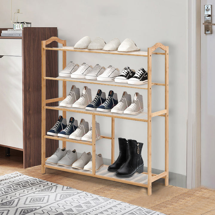 Bamboo Shoe Rack Storage Wooden.