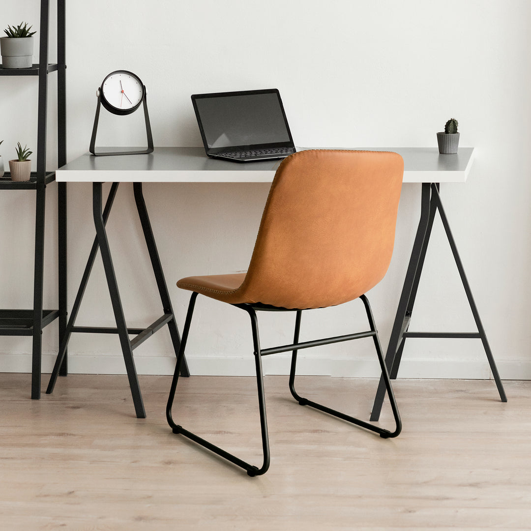 2x Dining Chairs Kitchen Table Brown.