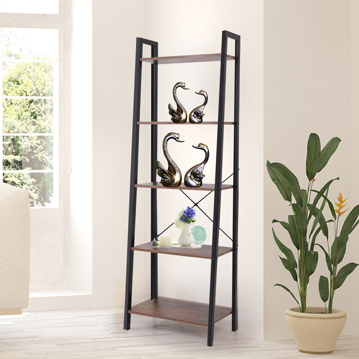 5 Tier Ladder Shelf Bookshelf.