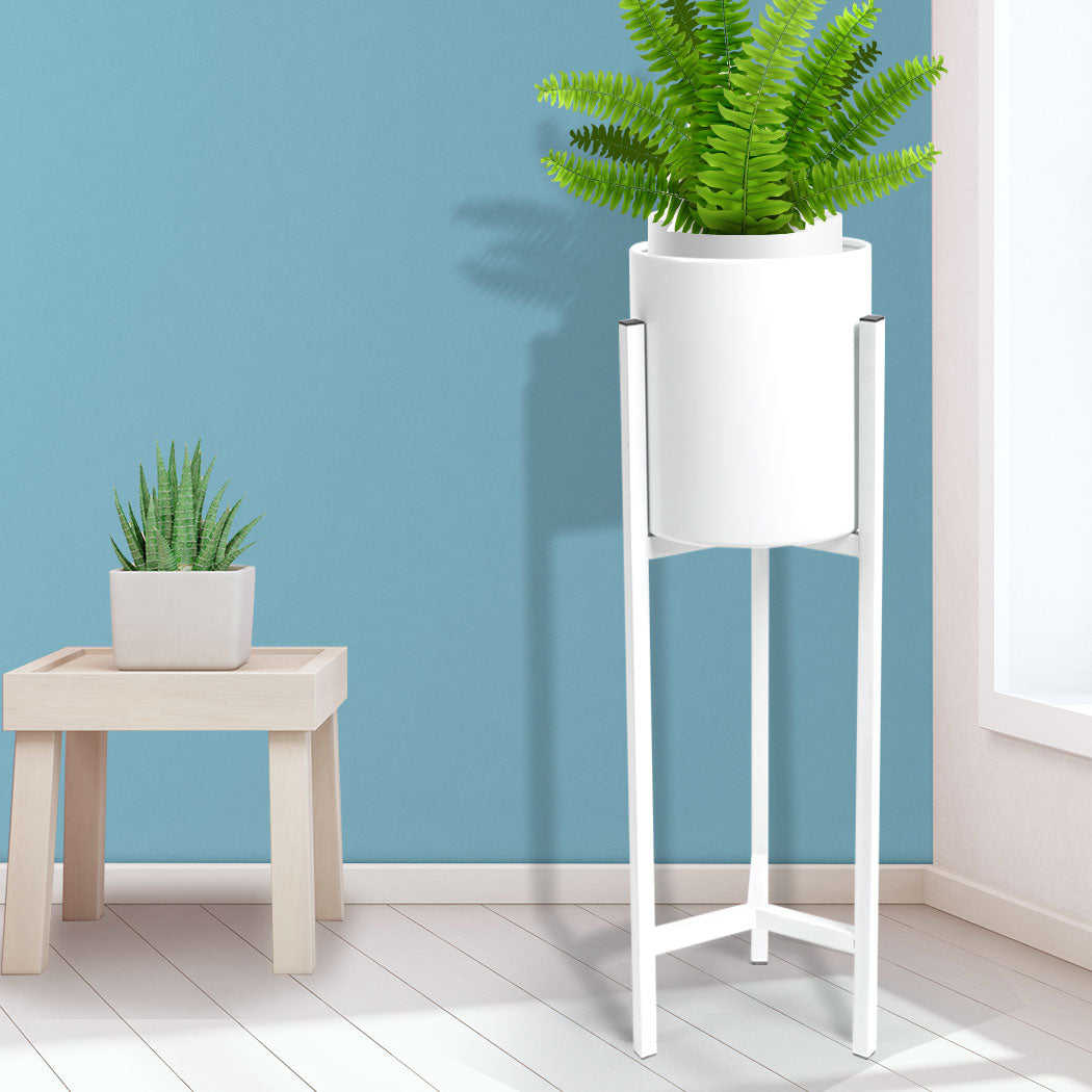 Levede Plant Stand Garden Planter Metal White Large.