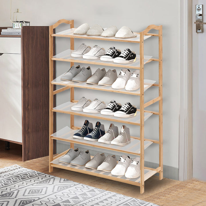 Levede Bamboo Shoe Rack Storage Wooden 70cm.