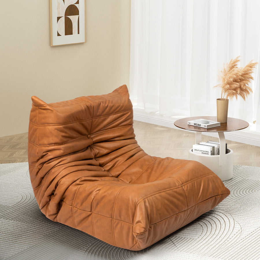 Levede Floor Chair Caterpillar Sofa Brown.