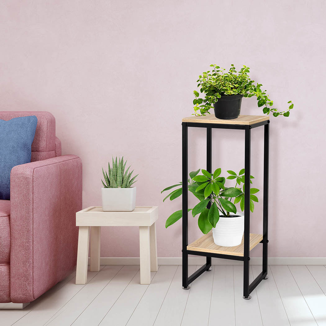 Levede Plant Stand Garden Home Decor Natural Medium.