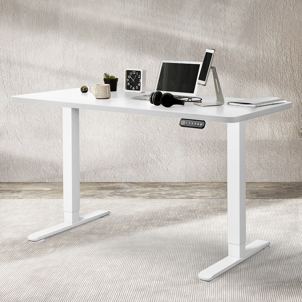 Levede Motorised Standing Desk Adjustable 120cm White 800x 1.5MM.