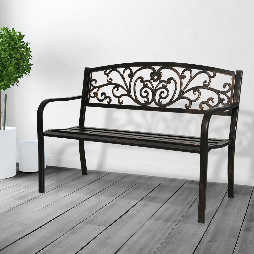 Levede Garden Bench Seat Outdoor Furniture Bronze.