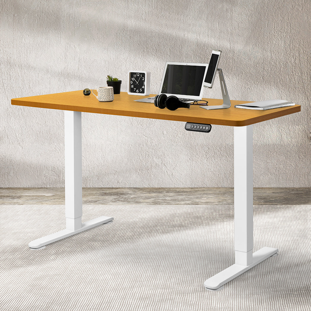 Levede Motorised Standing Desk Adjustable 140cm Natural 1000x 1MM.