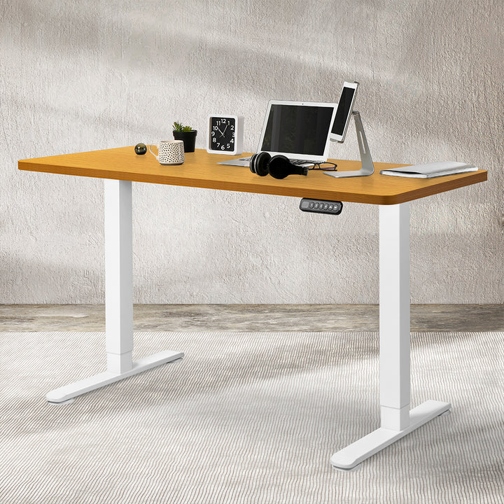 Levede Motorised Standing Desk Adjustable 140cm Natural 1000x 1MM.