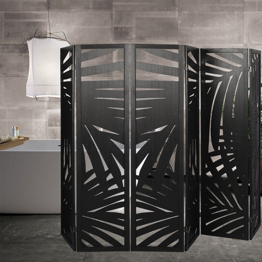 Levede 6 Panel Partition Room Divider Black.