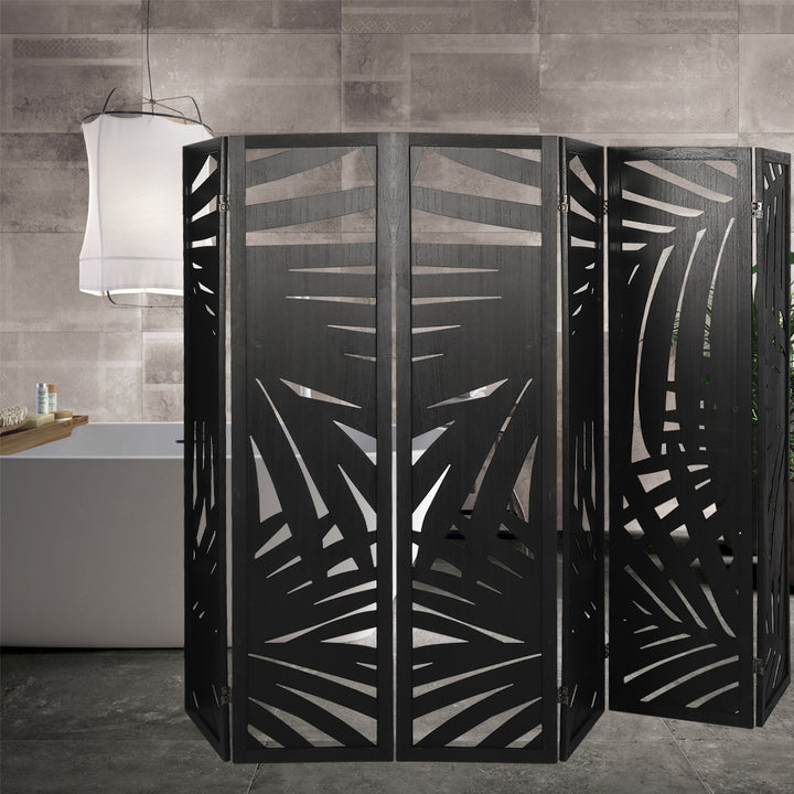Levede 6 Panel Partition Room Divider Black.