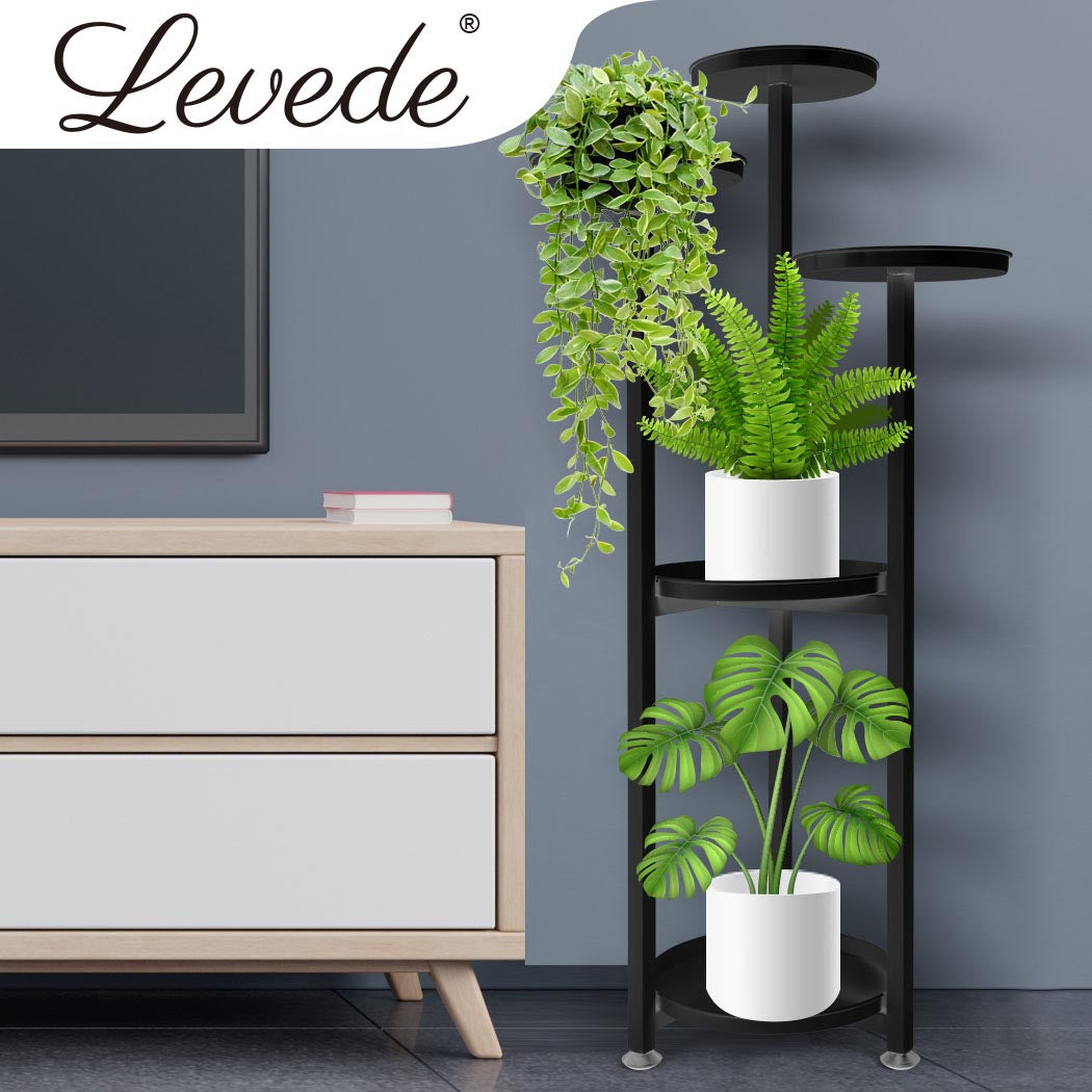 Levede Plant Stand Outdoor Indoor Flower Black Large.