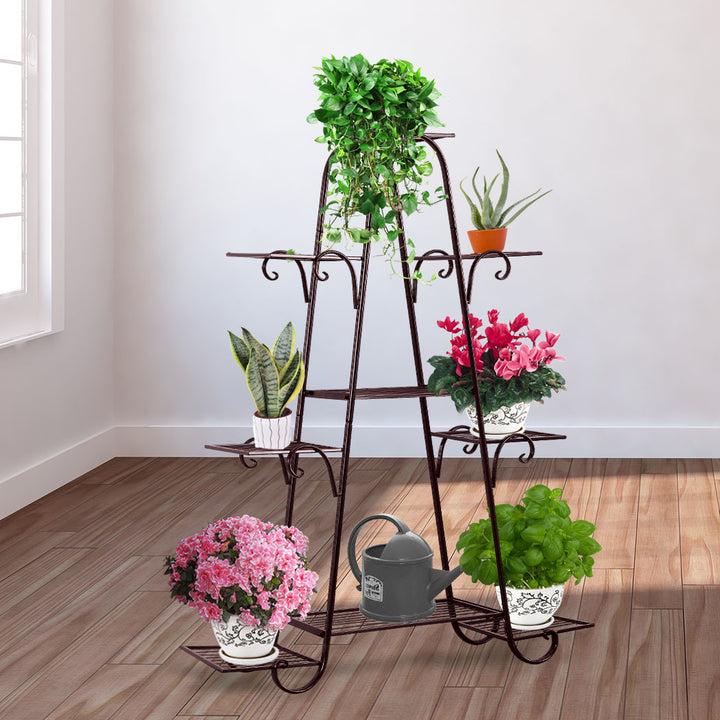 Levede Plant Stand Outdoor Indoor Metal Bronze.