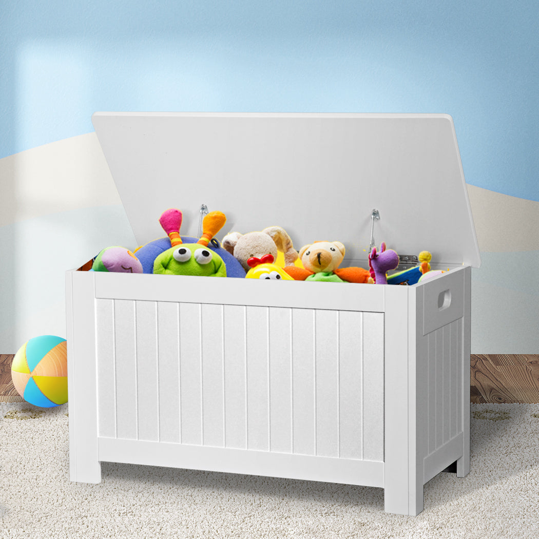 Levede Kids Toy Box Storage Chest Cabinet White.
