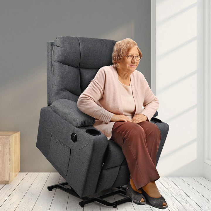 Levede Recliner Chair Electric Lift Grey.