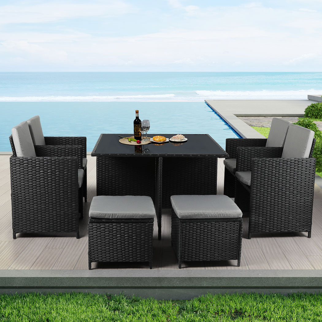 9PCS Outdoor Table Chair Set.