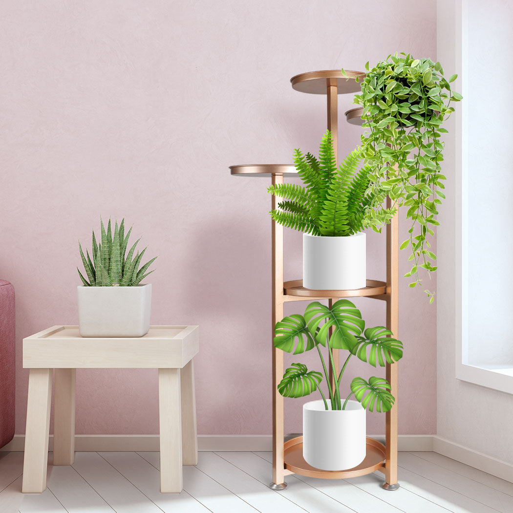 Levede Plant Stand Outdoor Indoor Flower Rose Gold Medium.