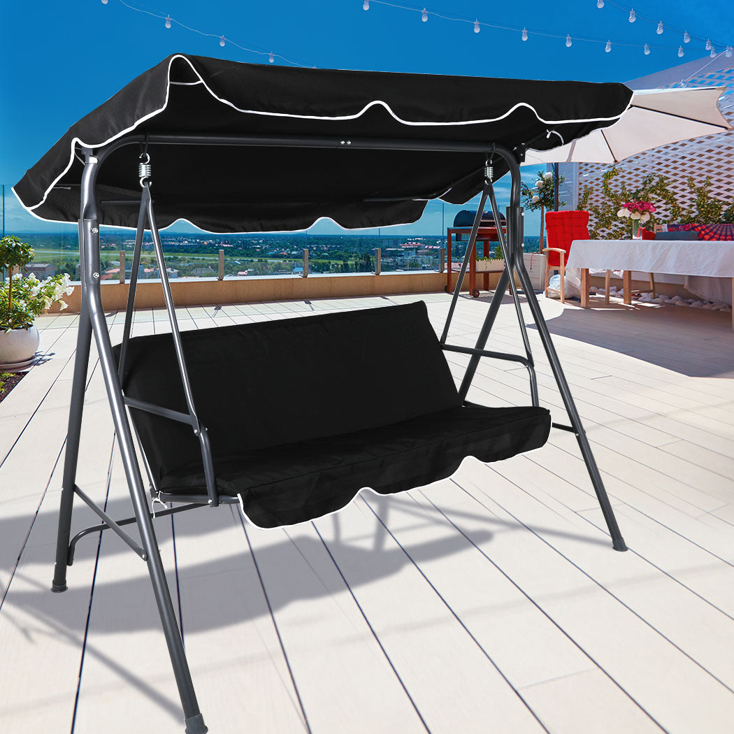 Levede Swing Chair Hammock Outdoor Furniture Black.