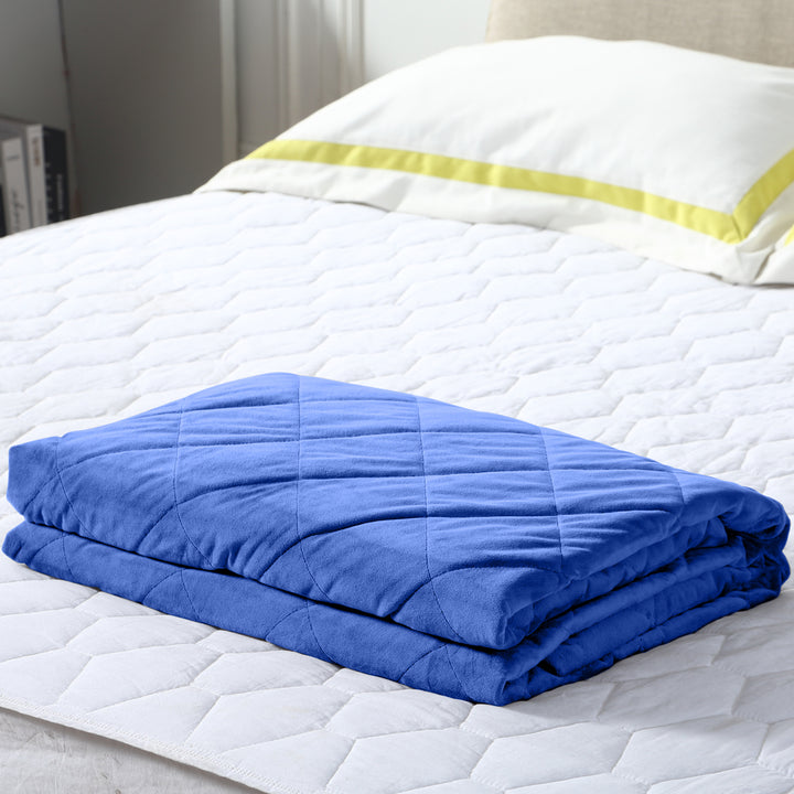 DreamZ 5KG Anti Anxiety Weighted Blanket Blue 5KGS.