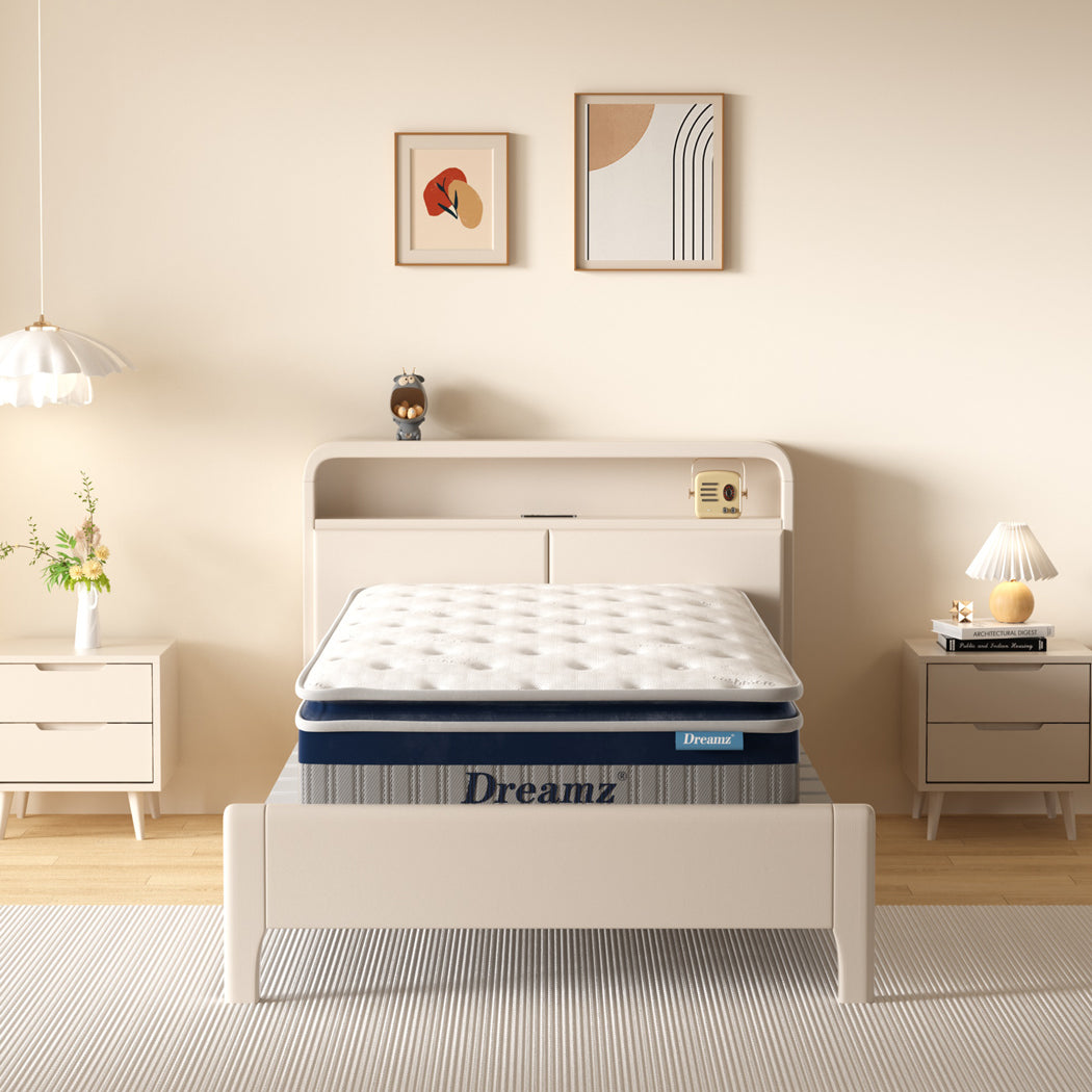 Mattress Pillow Top 7 Zone Pocket Spring Memory Foam 32CM King Single.