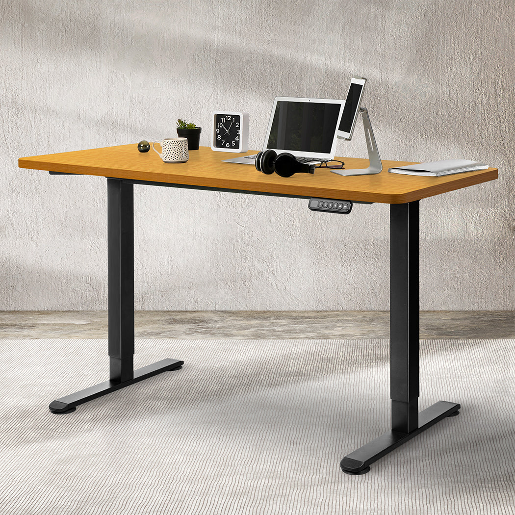 Levede Motorised Standing Desk Adjustable 140cm Natural 1000x 1MM.