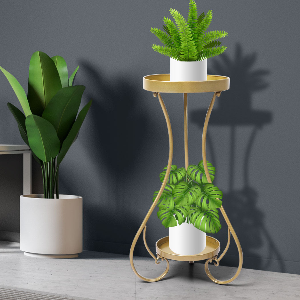 Levede Plant Stand 2 Tiers Outdoor Indoor Medium.