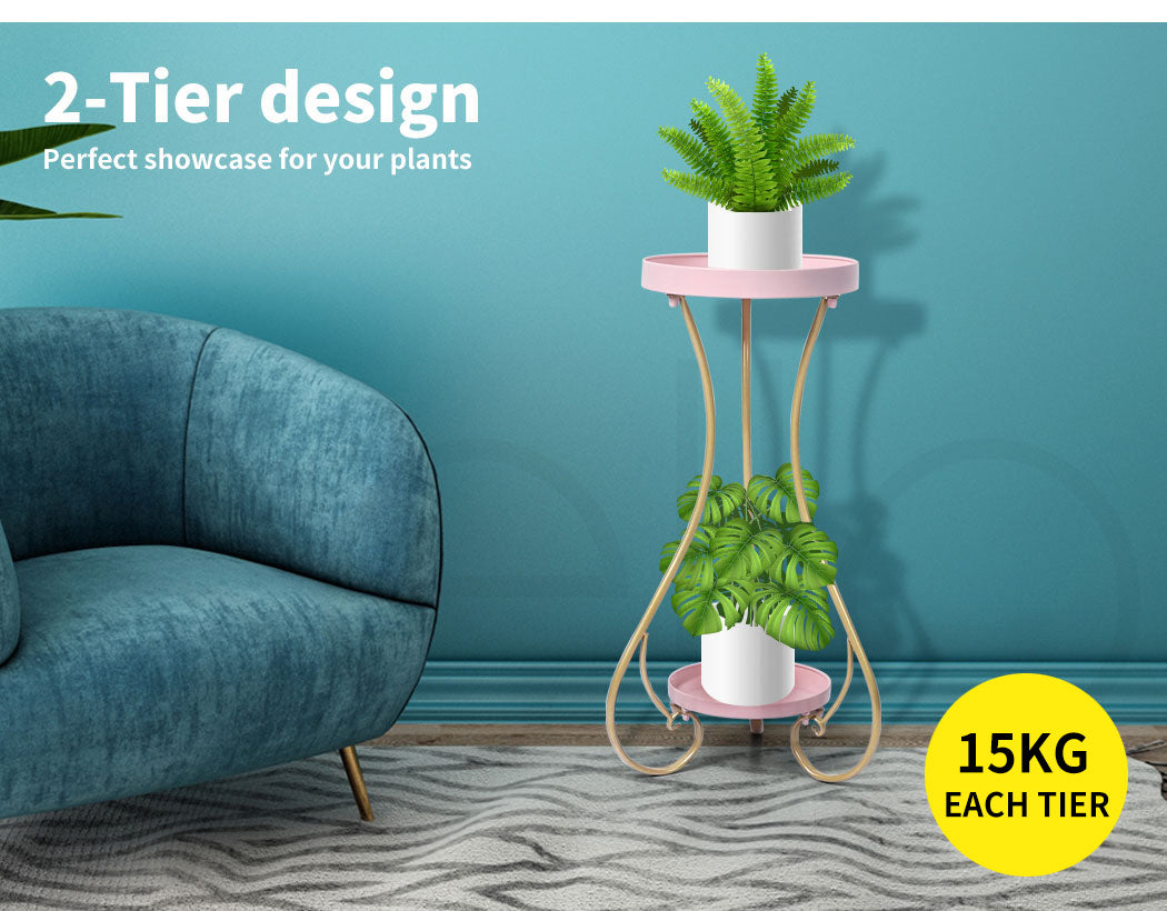 Plant Stand 2 Tiers for Indoor and Outdoor Use - Medium