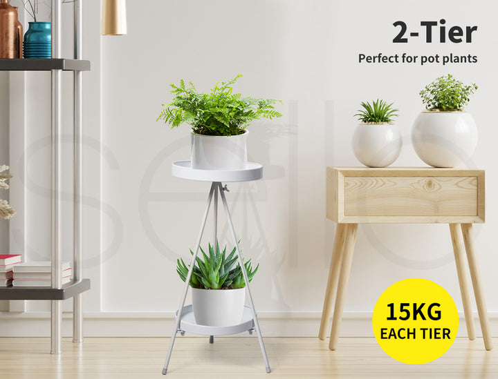 Plant Stand 2 Tiers Outdoor Indoor