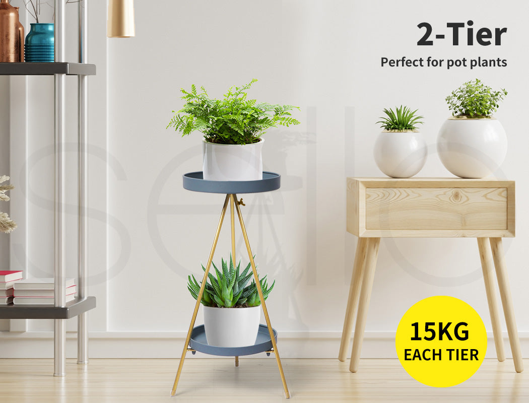 Plant Stand 2 Tiers Outdoor Indoor