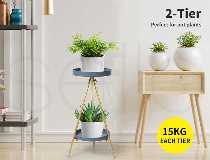 Plant Stand 2 Tiers Outdoor Indoor