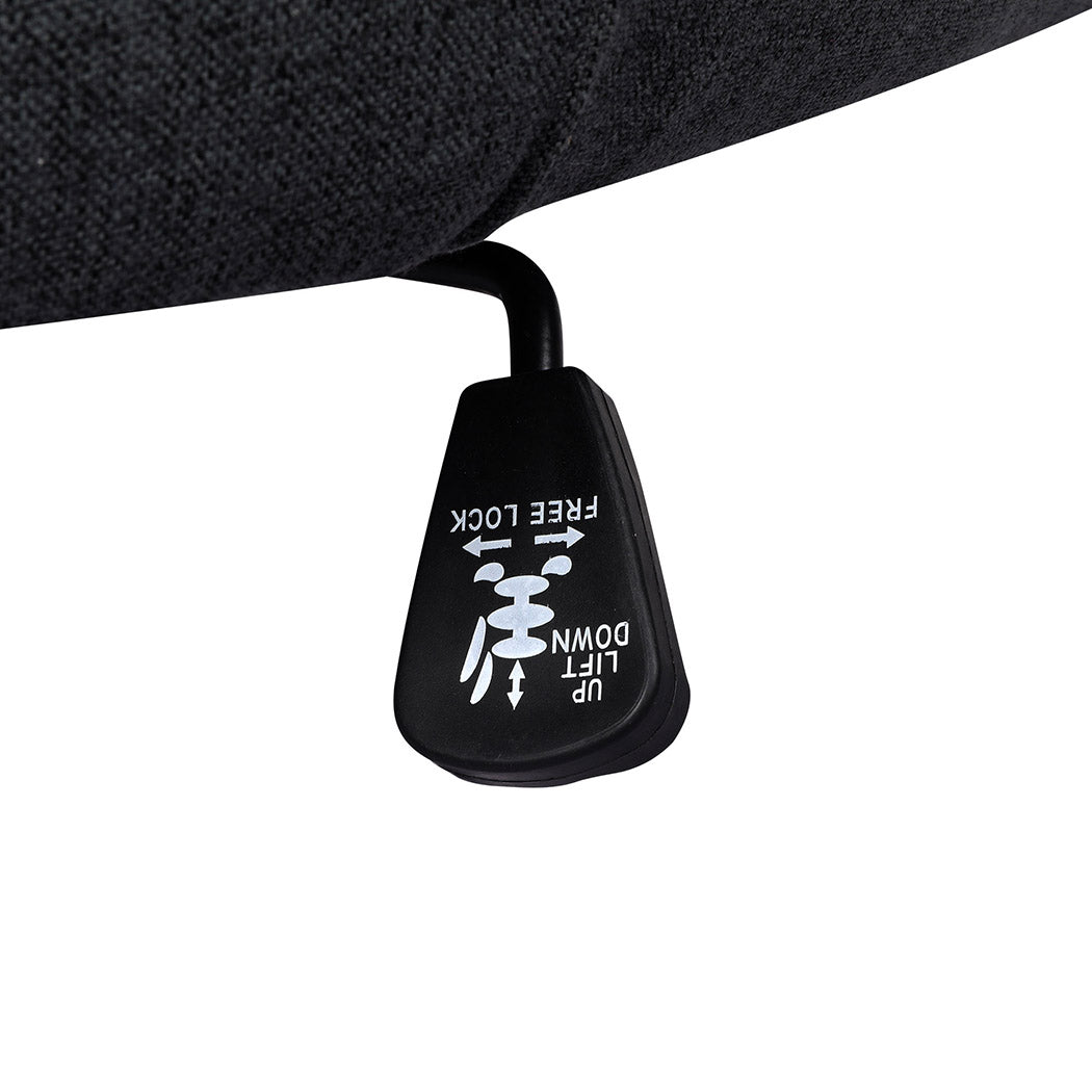 Levede Office Chair Fabric Computer Black.
