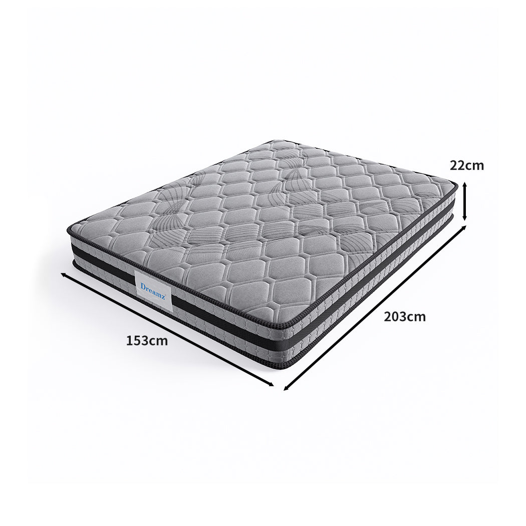 DreamZ Queen Mattress - Medium Firm 5-Zone Spring Support 22cm.