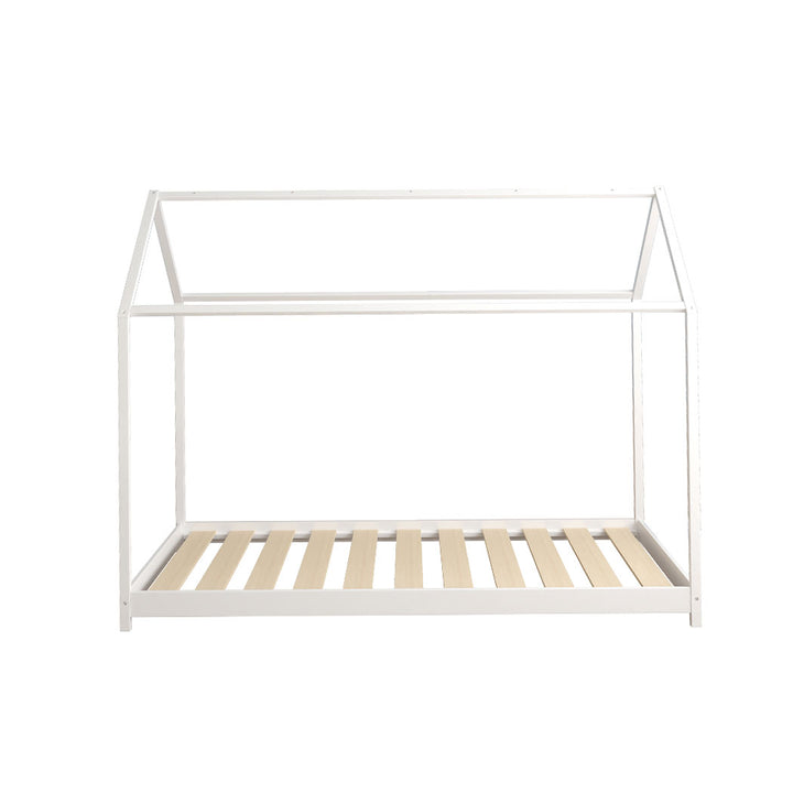 Bed Frame Single Wooden Timber White.